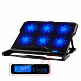 Laptop Cooling Pad with Adjustable Stand - 6 Speed Fans