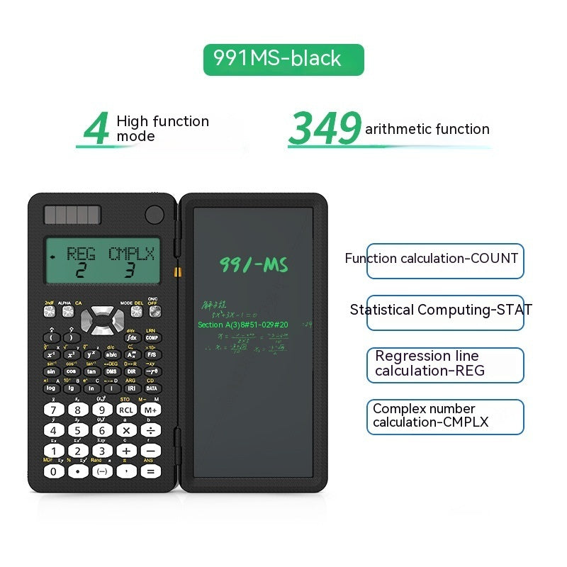 2-in-1 Scientific Calculator with LCD Writing Tablet