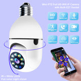 1080p wifi camera bulb indoor security wifi bulb camera 4x zoom security monitor wireless bulb camera home alarm system