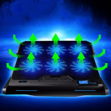 Laptop Cooling Pad with Adjustable Stand - 6 Speed Fans