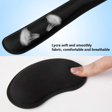 Memory Foam Wrist Rest Set - Keyboard & Mouse Pad